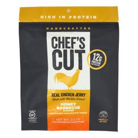 Chef's Cut Jerky - Real Chicken Jerky Honey Barbecue - Case Of 8 - 2.5 Oz.