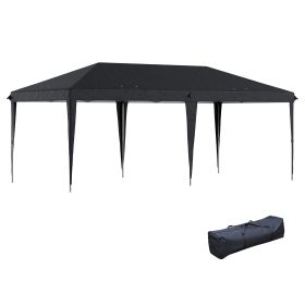 Outsunny 10' x 20' Pop Up Canopy Tent, Upgraded Heavy Duty Tents for Parties, Outdoor Instant Gazebo Sun Shade Shelter with Carry Bag, for Catering