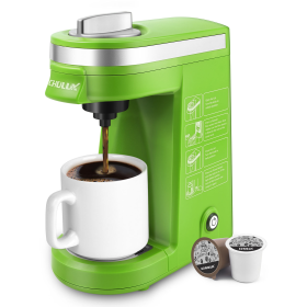 CHULUX Single Serve Coffee Maker with Removable Drip Tray,Green