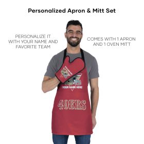 [Personalization Only] 49ERS Apron & BBQ Mitt Set