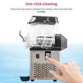 110V Commercial Slushy Machine 45L 3 Tank 1100W Stainless Steel Margarita Frozen Drink With Powerful Compressor Efficient Cooling Perfect for Supermar