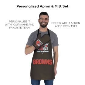 [Personalization Only] Browns Apron & BBQ Mitt Set