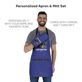 [Personalization Only] Ravens Apron & BBQ Mitt Set