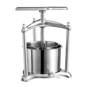 VEVOR Fruit Wine Press, 1.6 Gallon/6L, 2 Stainless Steel Barrels, Manual Juice Maker