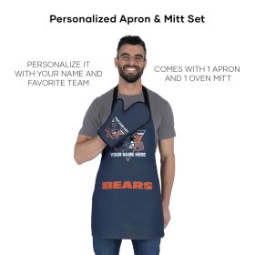 [Personalization Only] Bears Apron & BBQ Mitt Set