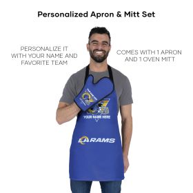 [Personalization Only] Rams Apron & BBQ Mitt Set