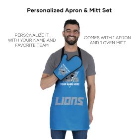 [Personalization Only] Lions Apron & BBQ Mitt Set