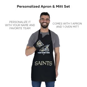 [Personalization Only] Saints Apron & BBQ Mitt Set