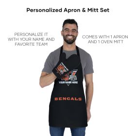 [Personalization Only] Bengals Apron & BBQ Mitt Set