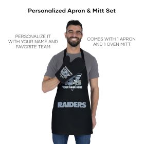 [Personalization Only] Raiders Apron & BBQ Mitt Set