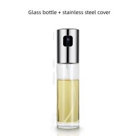 Stainless Steel Spray Oil Bottle For Barbecue; Pressurized Spray Seasoning Bottle (Material: Glass Bottle Stainless Steel Nozzle)