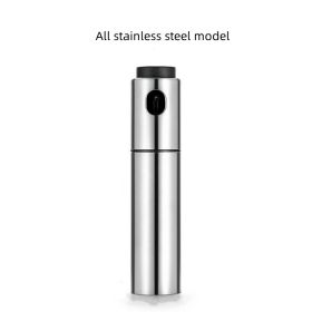 Stainless Steel Spray Oil Bottle For Barbecue; Pressurized Spray Seasoning Bottle (Material: All Stainless Steel Bottle)