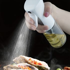 Kitchen Oil Bottle Barbecue Cooking Oil Sprayer Bottle (Color: White)