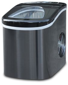 26 lb. Countertop Ice Maker EFIC117-SS, Stainless Steel (Actual Color: Black)