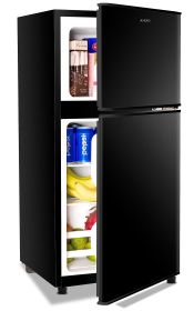 3.5Cu.Ft Compact Refrigerator Mini Fridge with Freezer, Small Refrigerator with 2 Door, 7 Level Thermostat Removable Shelves for Kitchen, Dorm (Color: as Pic)